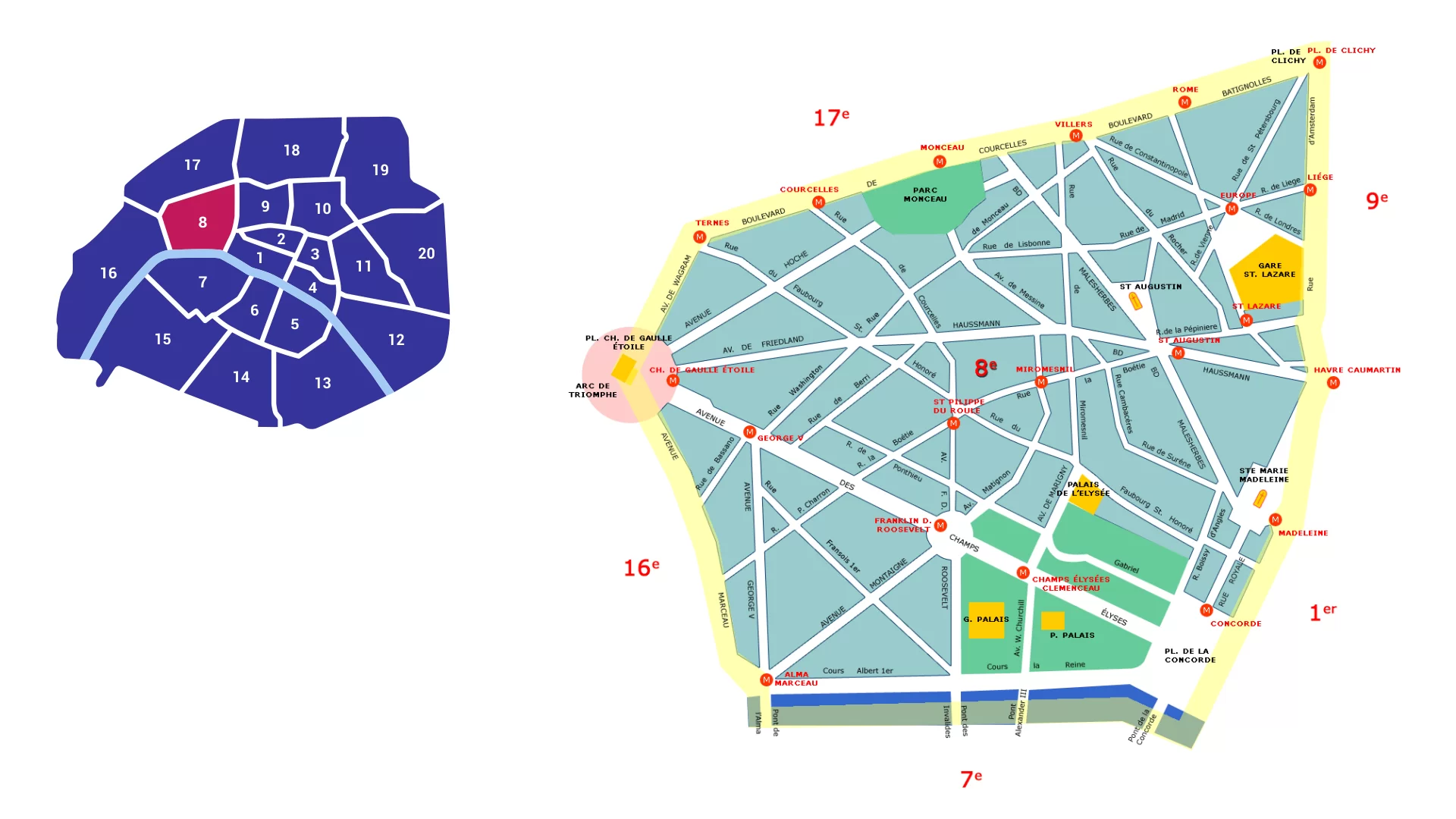 Восьмой округ. 8 Округ Парижа. Карта 16 округа Парижа. Карта округов Парижа. 8 Округ Парижа на карте.