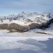 Вид на Монблан с курорта Ле Дез Альп