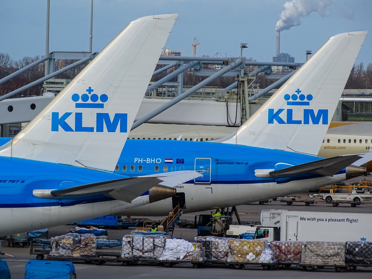 Самолеты KLM в аэропорту Амстердама Схипхол
