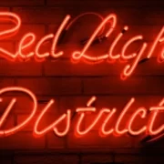 Вывеска Квартала красных фонарей