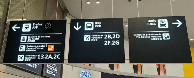 Указатели в аэропорту
