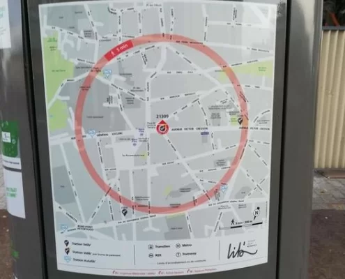 велосипеды в париже карта