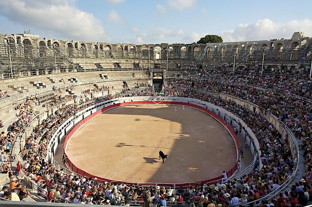 Jan Hazevoet / CC-BY 3.0 Коррида на арене Арля