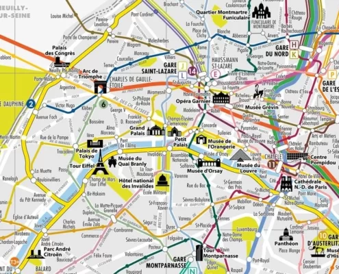 Карта метро Парижа