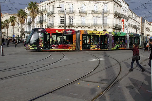 Public domain Трамвай в Монпелье