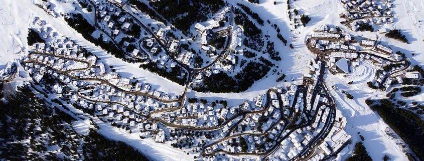 Куршевель 1850 с высоты птичьего полета