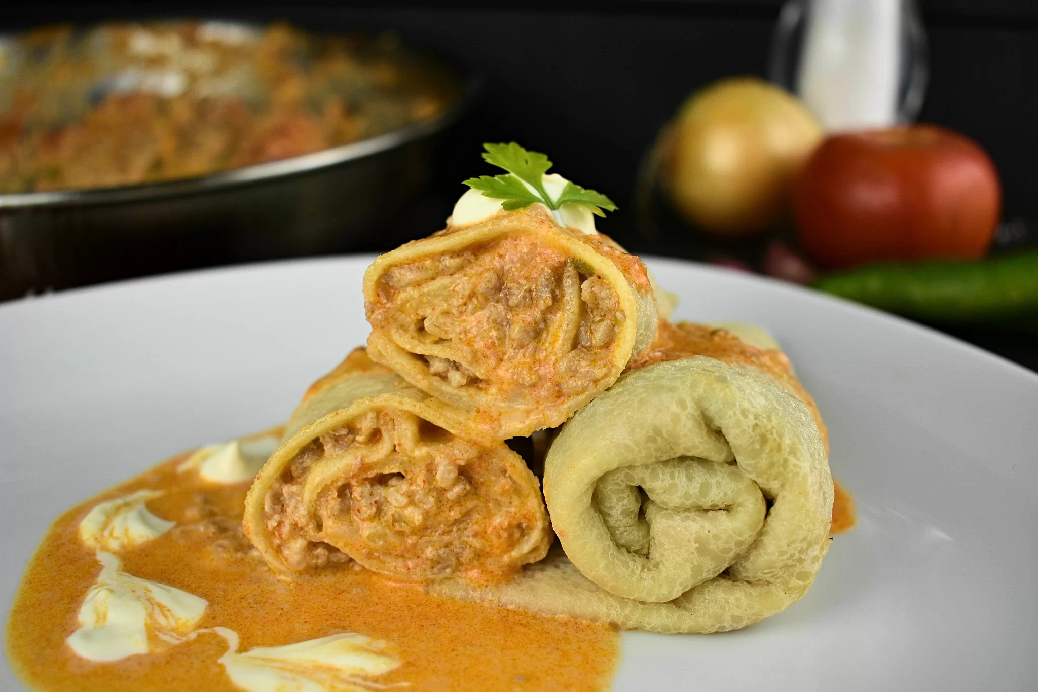 Блинчики по-хортобадьски Еда в Будапеште: хортобадьские блинчики